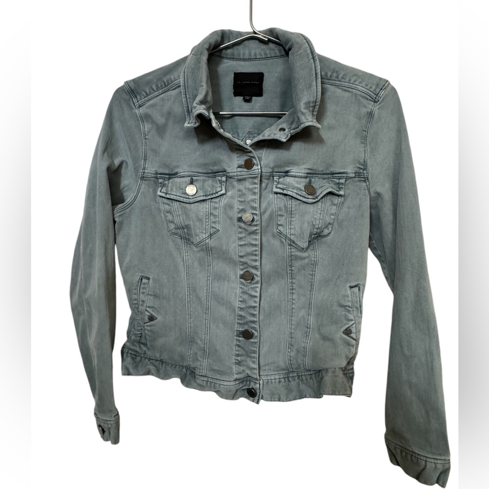 High End Beautiful Liverpool Gray Denim Jean Jacket Women’s M MINTY
